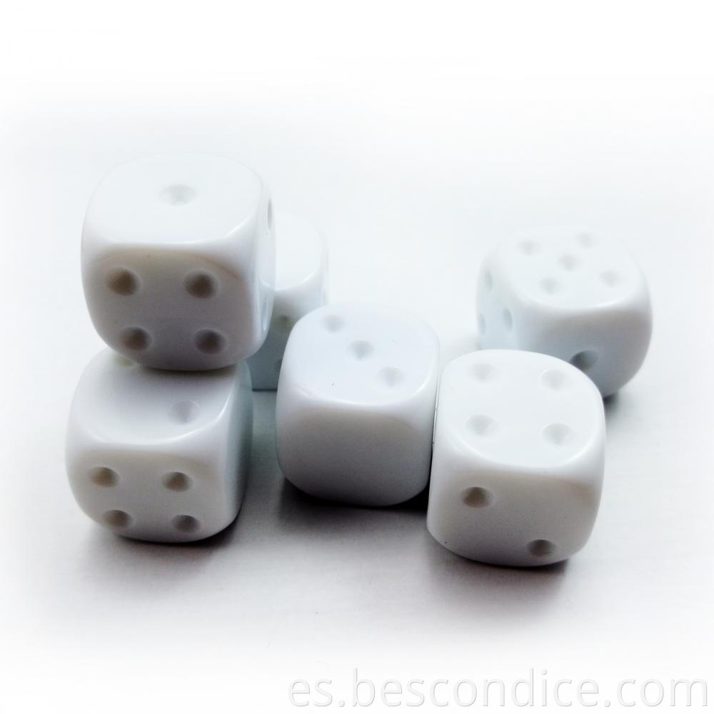 Opaque 16mm D6 Blank Dice Block 1